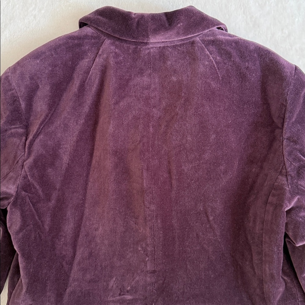 J. Crew | 2011 Eden Velvet Two Button Peplum Lined Blazer 30591 Purple (8) - Picture 11 of 15